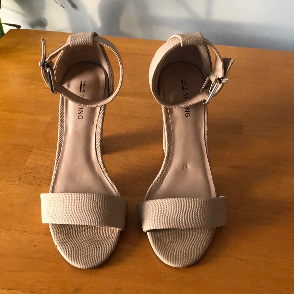 Call It Spring Tan Heels